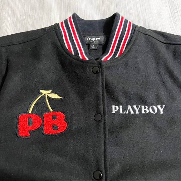 Playboy Love Club Letterman Bomber Jacket - Picture 3 of 16